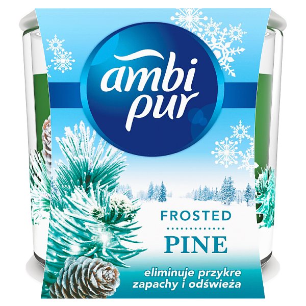 Ambi Pur Frosted Pine Świeca zapachowa usuwająca zapachy 100 g