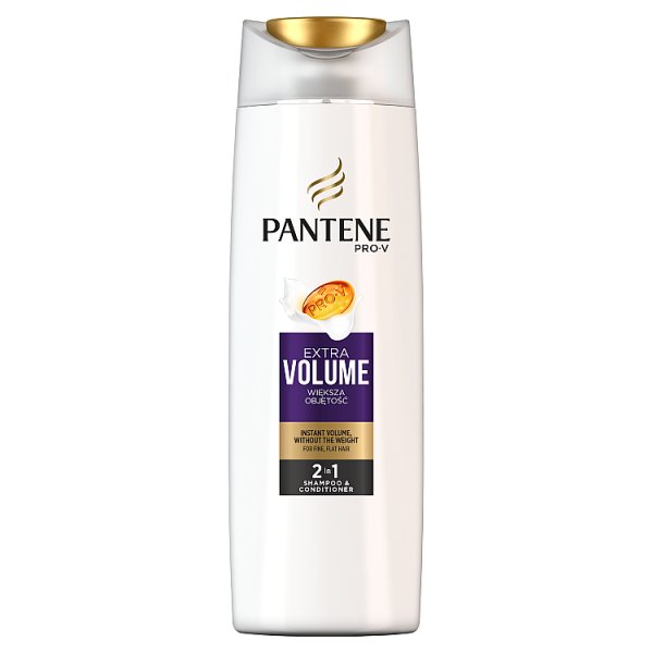 Pantene Pro-V Większa Objętość 2 w 1 Szampon z odżywką — włosy cienkie, pozbawione objętości 400 ml