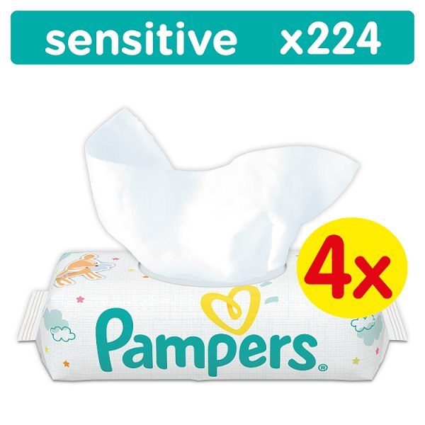 Pampers Sensitive Chusteczki 4x56 sztuk