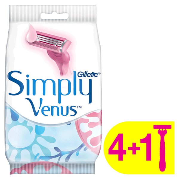 Gillette Simply Venus 3 Maszynki jednorazowe dla kobiet, 4 + 1 szt