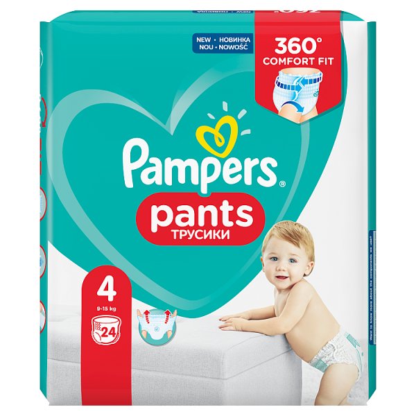 Pampers Pieluchomajtki, Rozmiar 4, 24 Sztuk, 9kg-15kg