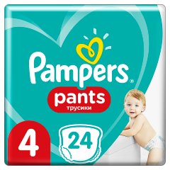 Pampers Pieluchomajtki, Rozmiar 4, 24 Sztuk, 9kg-15kg