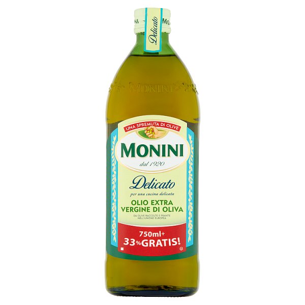 Monini Delicato Oliwa z oliwek najwyższej jakości z pierwszego tłoczenia 1000 ml