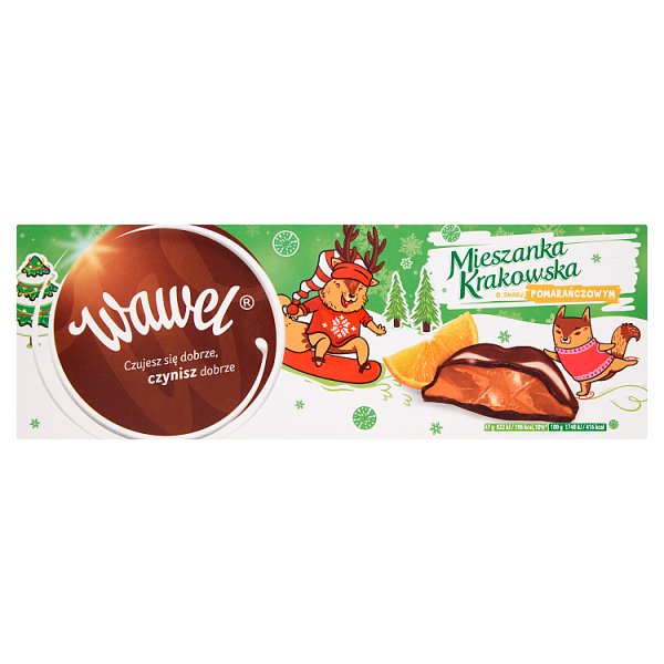 Wawel Mieszanka Krakowska o smaku pomarańczowym Czekolada nadziewana 328 g