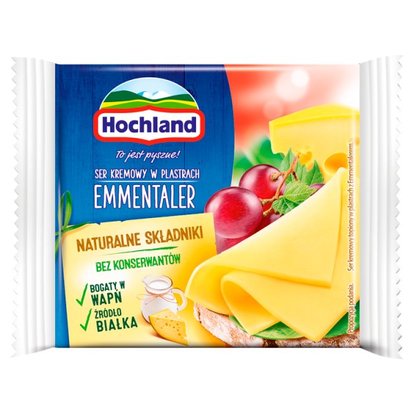 Hochland Ser kremowy Emmentaler w plastrach 130 g