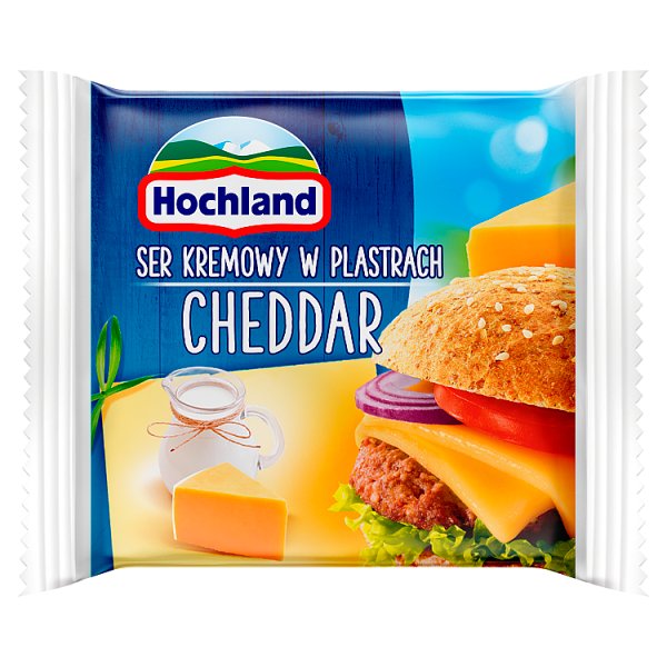 Hochland Ser kremowy Cheddar w plastrach 130 g