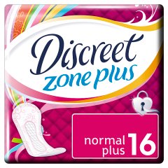 Discreet Zone Plus Normal wkładki higieniczne 16 sztuk