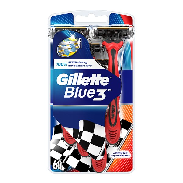 Gillette Blue3 Jednorazowe Maszynki Do Golenia Dla Mężczyzn, 6 sztuk