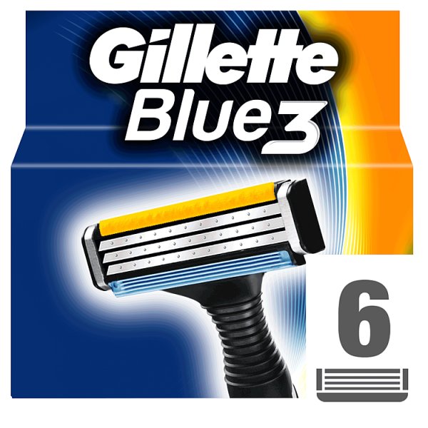 Gillette Blue3 Ostrza Wymienne Do Maszynki Do Golenia Dla Mężczyzn, 6 sztuk