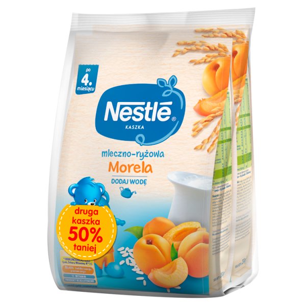 Nestlé Kaszka mleczno-ryżowa morela po 4. miesiącu 460 g (2 x 230 g)