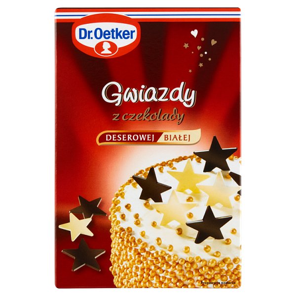 Dr. Oetker Gwiazdy z czekolady deserowej i białej 20 g (12 sztuk)