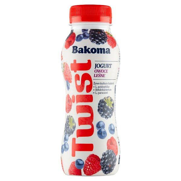 Bakoma Twist Jogurt owoce leśne 250 g