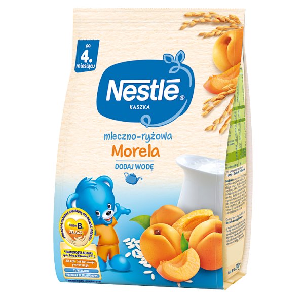 Nestlé Kaszka mleczno-ryżowa morela dla niemowląt po 4. miesiącu 230 g