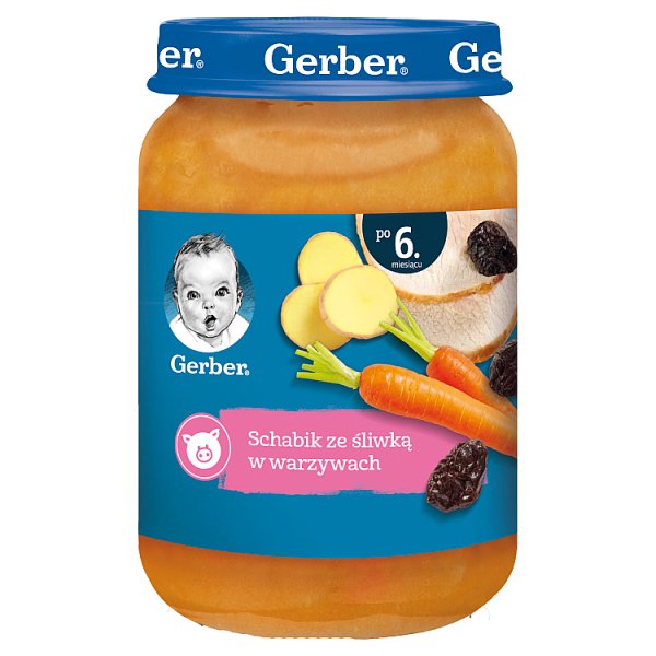 Gerber Schabik ze śliwką w warzywach dla niemowląt po 6. miesiącu 190 g