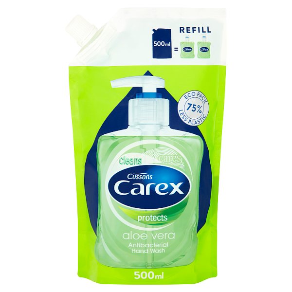 Carex Aloe Vera Antybakteryjne mydło w płynie opakowanie uzupełniające 500 ml