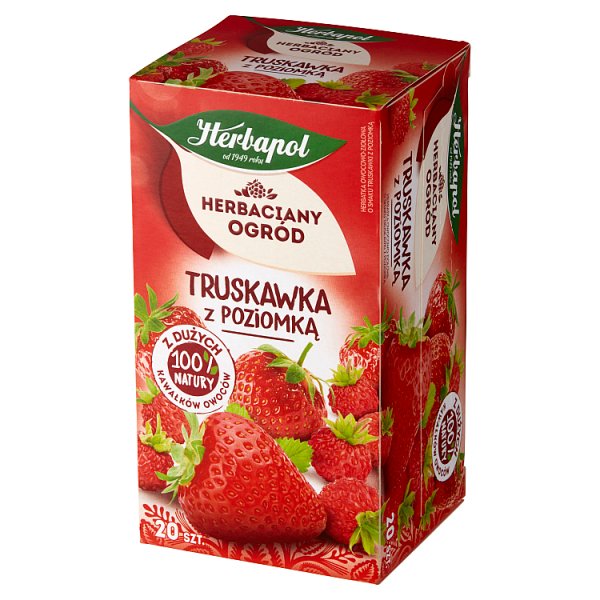 Herbapol Herbaciany Ogród Herbatka owocowo-ziołowa truskawka z poziomką 50 g (20 x 2,5 g)