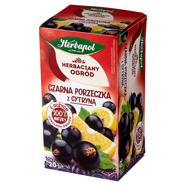 Herbapol Herbaciany Ogród Herbatka owocowo-ziołowa czarna porzeczka z cytryną 54 g (20 x 2,7 g)