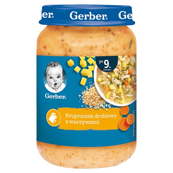 Gerber Krupniczek drobiowy z warzywami dla niemowląt po 9. miesiącu 190 g
