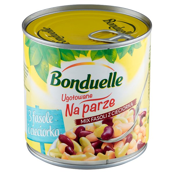 Bonduelle Ugotowane na parze Mix fasoli z cieciorką 310 g