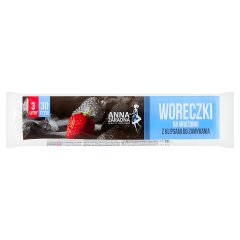 Anna Zaradna Woreczki na mrożonki z klipsami do zamykania 3 l 30 sztuk