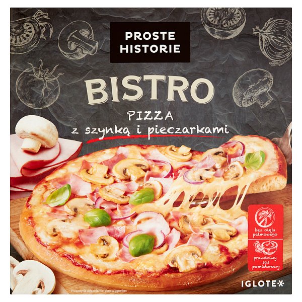 Proste Historie Bistro Pizza z szynką i pieczarkami 420 g