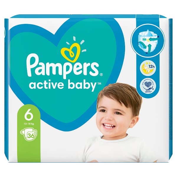 Pampers Active Baby, rozmiar 6, 36 pieluszek, 13kg-18kg