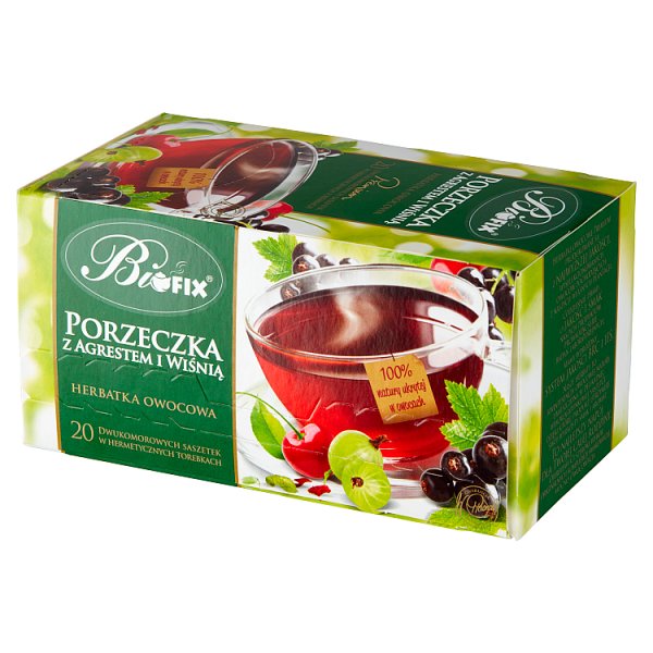 Bifix Premium Herbatka owocowa porzeczka z agrestem i wiśnią 40 g (20 x 2 g)