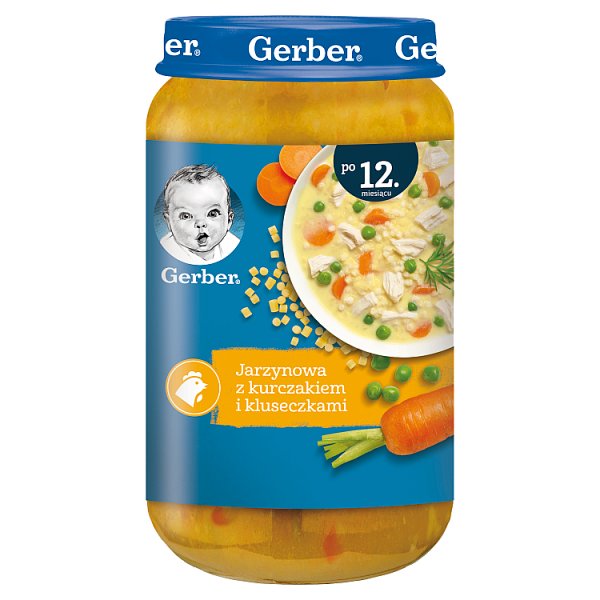 Gerber Jarzynowa z kurczakiem i kluseczkami dla dzieci po 12. miesiącu 250 g