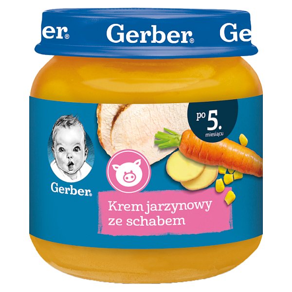 Gerber Krem jarzynowy ze schabem dla niemowląt po 5. miesiącu 125 g