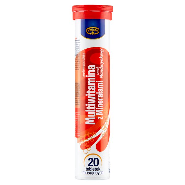 Krüger Suplement diety multiwitamina z minerałami smak mandarynkowy 90 g (20 sztuk)