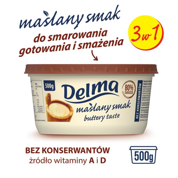 Delma Margaryna o maślanym smaku 500 g