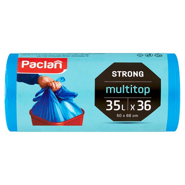 Paclan Strong Multitop Worki na śmieci 35 l 36 sztuk