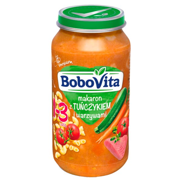 BoboVita Makaron z tuńczykiem i warzywami 1-3 lata 250 g