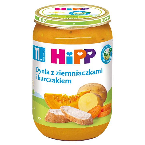 HiPP BIO Dynia z ziemniaczkami i kurczakiem po 11. miesiącu 220 g