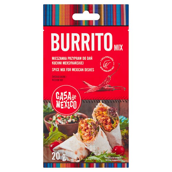 Casa de Mexico Burrito Mix Mieszanka przypraw do dań kuchni meksykańskiej 20 g