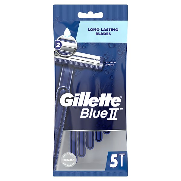 Gillette Blue II Maszynki jednorazowe dla mężczyzn 5 sztuk