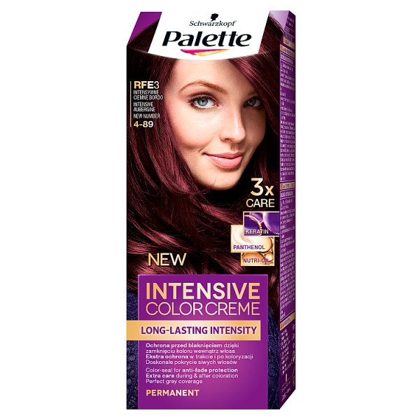 Palette Intensive Color Creme Farba do włosów intensywne ciemne bordo 4-89
