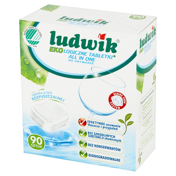 Ludwik All in one Ekologiczne tabletki do zmywarek 1,62 kg (90 sztuk)
