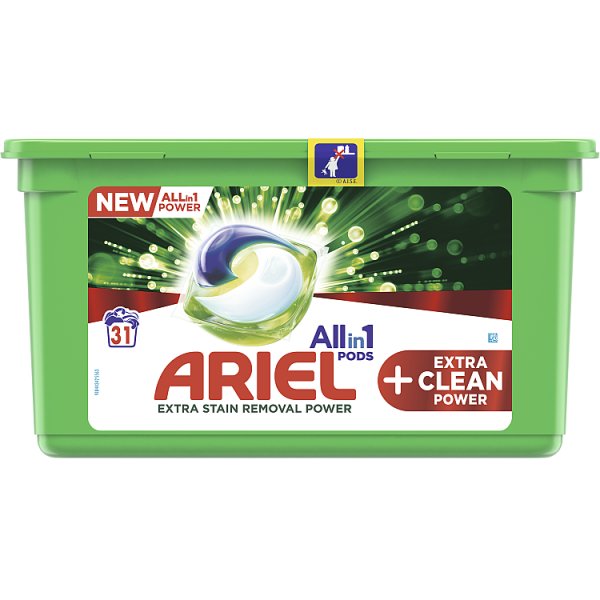 Ariel Allin1 Pods +EXTRA CLEAN Kapsułki do prania, 31 prań