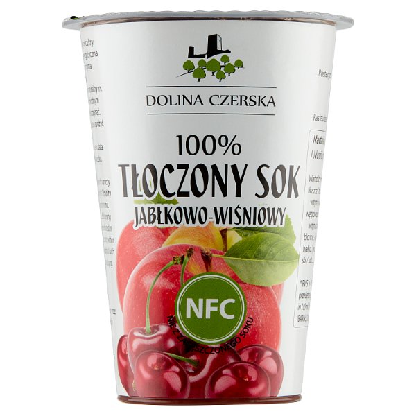 Dolina Czerska 100% tłoczony sok jabłkowo-wiśniowy 200 ml