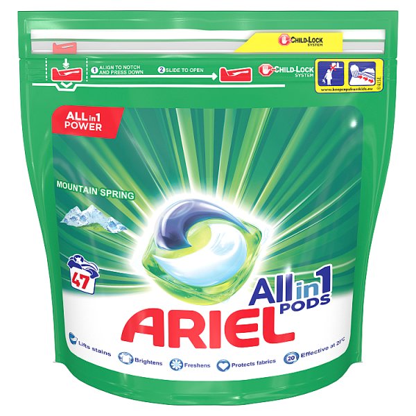 Ariel Allin1 Pods Mountain Spring Kapsułki do prania, 47 prań