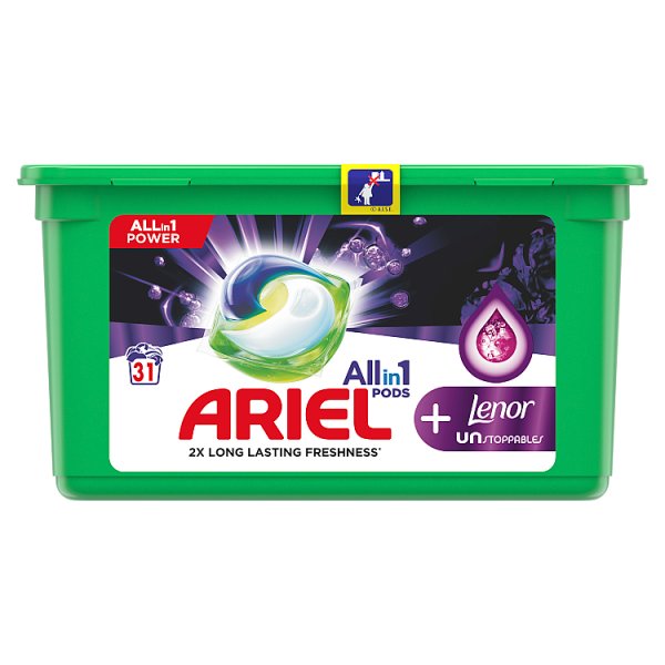 Ariel Allin1 Pods +Unstoppables Kapsułki do prania, 31 prań