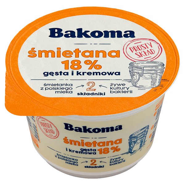 Bakoma Śmietana 18% 175 g