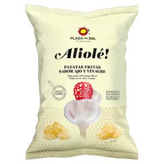 Plaza del Sol Chipsy ziemniaczane o smaku vinegar i czosnku 115 g