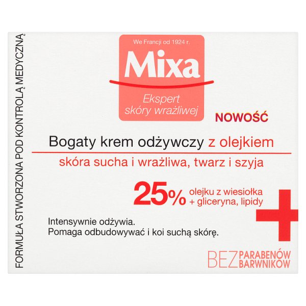 Mixa Bogaty krem odżywczy z olejkiem 50 ml