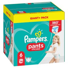 Pampers Pieluchomajtki, Rozmiar 6, 60 Sztuk, 15kg+