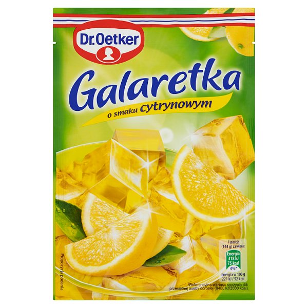 Dr. Oetker Galaretka o smaku cytrynowym 77 g