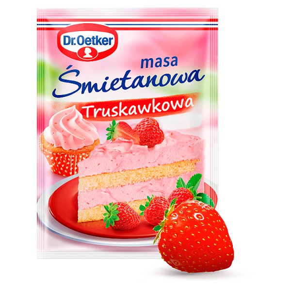 Dr. Oetker Masa śmietanowa truskawkowa 89 g