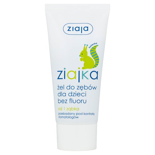 Ziaja Ziajka Żel do zębów dla dzieci bez fluoru od 1 ząbka 50 ml