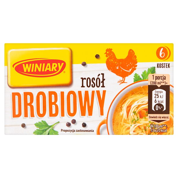 Winiary Rosół drobiowy 60 g (6 sztuk)